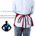 BOHARERS Waist Apron with 3 Pockets - Red Waitress Waiter Server Short Apron