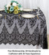 ShinyBeauty Lace Tablecloth Rectangle - 60''x120'' Black Lace Party Tablecloth, Rustic Floral Lace Table Cover