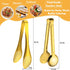 4 PCS Serving Tongs 9 Inch Buffet Tongs Stainless Steel Serving Utensils for Salad Buffet Appetizer Dessert Food Parties, Gold by IAXSEE