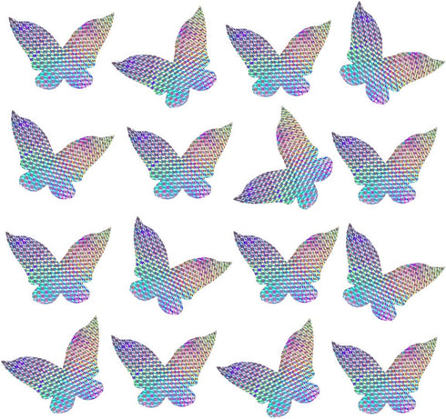 Anti-Collision Window Stickers for Birds, Glass Decals Clings to Stop Bird Strikes, 16 Pieces Butterfly