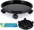 Skelang 11.8" 125 Lbs Plant Caddy, Plant Pallet with Brake Wheels, Moving Plant Pot Saucer, Plant Roller Dolly
