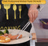 JETKONG 16-Inch Fine Tweezer Tongs - Extra-Long Cooking Tweezer, Stainless Steel Kitchen Tweezers (Round-Tips)