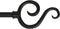 Kenney KN65275 Large Plastic Scroll End Window Curtain Rod, 86-120" Adjustable, Black