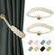 BEL AVENIR Curtain Tiebacks, Magnetic Woven Curtain Holdback Drapery Tie-Back (Ivory Braid-2 Pack)