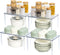Bobomoment Acrylic Cabinet Organizer, Set of 4 Spice Rack Organizer for Cabinet,