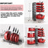 MUDEELA Pots and Pans Organizer Rack, 8-Tier Kitchen Storage Pot Racks, Adjustable Organizers with 3 DIY Methods