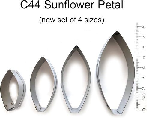 Sunflower Petal Cutters Set of 4 Sizes
