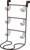 Spectrum Diversified myBella 4-Tier Over-The-Cabinet Station with Blow Dryer Holder, Bronze Hair Tool Storage Hooks