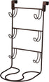 Spectrum Diversified myBella 4-Tier Over-The-Cabinet Station with Blow Dryer Holder, Bronze Hair Tool Storage Hooks