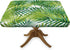 RenteriaDecor Summer Square Palm Leaves Fitted Tablecloths, Watercolor Tropical Plant Leaf Print Elastic