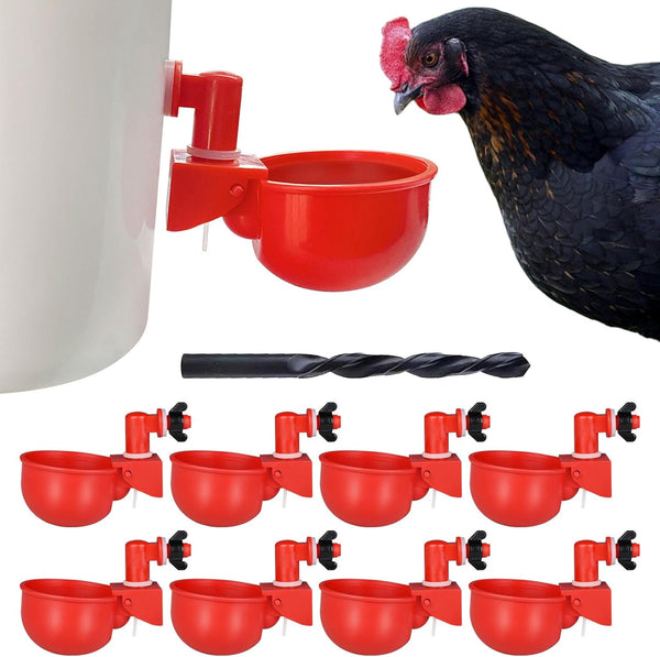 Chicken Waterer Cups | Automatic Large Chicken Water Feeder for Chicks, Quails,