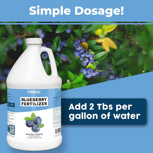 1 Blueberry Fertilizer Liquid Plant Food for Bigger Berries, Better Fruit Production & Stronger Root Development