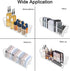 6PCS 15inch YOUNTHYE Fridge Organizer Bins Breastmilk Freezer Storage Organizer Narrow Freezer Organizers Bins Long