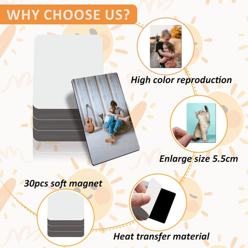 10pcs 4 x 6 Inch Sublimation Magnets Blanks, Personalized Refrigerator Magnet Blanks for Home Wall Decor DIY