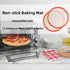 Round Silicone Baking Mats for 12 Inch Pizza Pan, Non-Stick Reusable Liner for Rolling/Cooling Rack