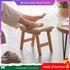 Kitsanery Foot Stool,Ottoman,Bamboo Small Sofa Foot Rest Under Desk,Extra Seating for Living Room, Bedroom and Kitchen