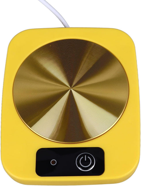 Smart Coffee Warmer USB Powered Portable Mug Warmer for Office Travel Home (Yellow)