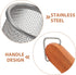 Kichvoe Stainless Steel Noodle Strainer, Fine Wire Mesh Pasta Basket for Cooking, Frying, and Dumplings