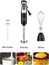 Immersion Blender Handheld, OUTRONSM Hand Blender with 4-point Thickened SS Blades, Milk Frother, Egg Whisk for