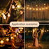 30 Pack Hooks for Outdoor String Lights - with Adhesive Strips,Perfect for Christmas and Patio Decor,Black
