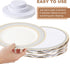 Imperius Set of 96 Felt Plate China Storage Containers - Thick Premium Soft Dish Storage Dividers - 24-10", 48-6",