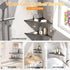 mivndeeopu 2-Pcs, 10 304 Corner Shower Shelves Rustproof Stainless Steel Shower Corner Shelf with Razor Holder
