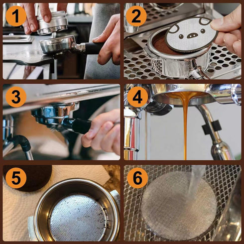 Panda 58.5mm Espresso Puck Screen, 1.7mm Thickness, 150µm Reusable Filter for Espresso Portafilter Basket
