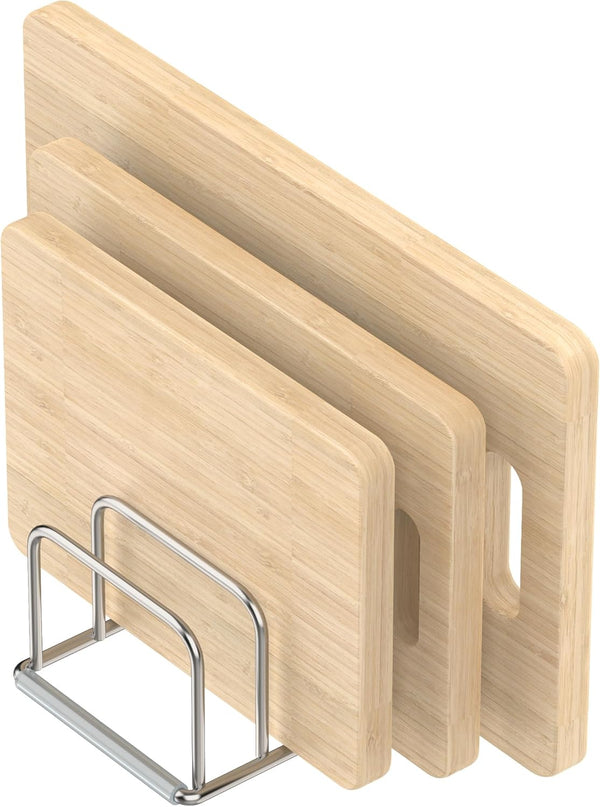 Cutting Board Holder Stand, 304 Stainless Steel Cutting Board Storage Rack, Organizer with 1.0 Inch Width Slots
