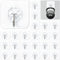 Mlici 24 Pack Clear Self-Adhesive Wall Hooks - 30lbs Heavy-Duty Sticky Hooks for Kitchen Bathroom