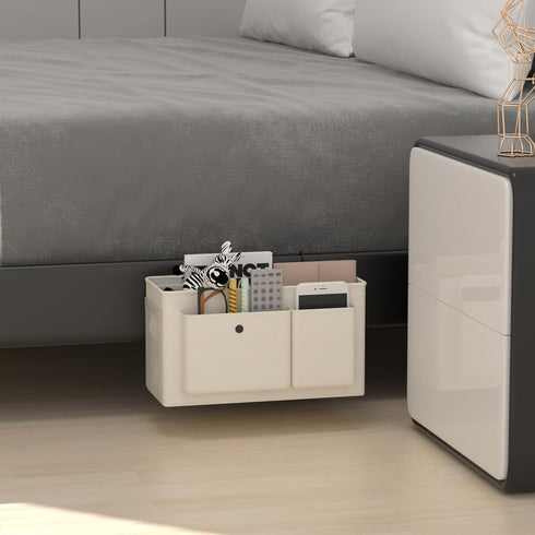 2pcs) Edudif Bedside Caddy Bedside Organizer with Fixed Straps & Water Bottle Holder, Bunk Bed Caddy ideal for Home