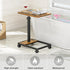 360 Adjustable TV Tray Table - Rotating C Shaped End Side Table Sofa Couch Bed Table with Wheels for Eating Living Room
