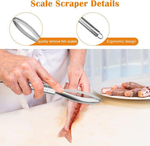 Shrimp Deveiner Tool, Stainless Steel Shrimp Cleaner, Shrimp Peeler and Deveiner Tool, Efficient Shrimp Deveiner