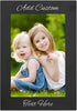 Personalized Custom Text Engraved Anodized Aluminum Hanging/Tabletop Family Photo Picture Frame, 4x6-inch Vertical,