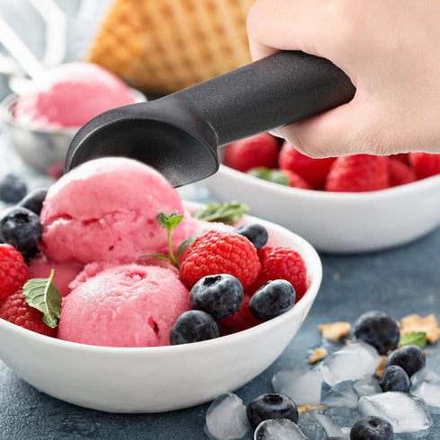 3 7 Inches Suclain Pieces Ice Cream Scoop Nonstick Anti Freeze Ice Cream Scooper with Comfort Handle Aluminum Alloy