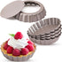 Webake 4 Inch Mini Tart Pan Set of 6, Non-Stick Small Tart Mold with Removable Bottom