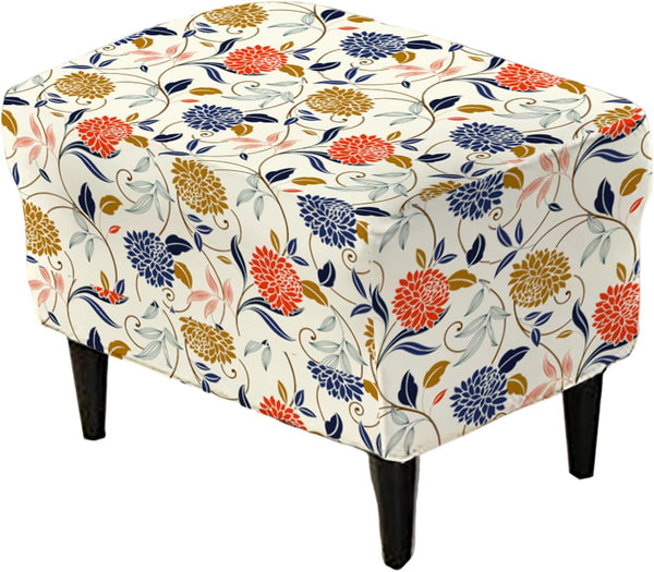 KRFOONN Stretch Ottoman Cover Slipcovers Rectangle Fit Length 27"-35" Footrest Stool Covers