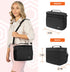 opux Insulated Lunch Bag for Men Women, Soft Lunch Box for Office, School, Picnic, Leakproof Cooler Bag (Black)