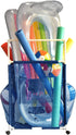 Essentially Yours Rolling Pool Noodle Storage Organizer Bin, Standard Noodle Holder (25.4" W x 26" L x 40.5" H),
