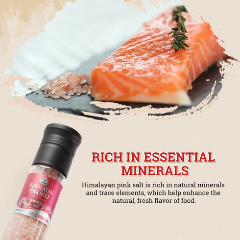 52USA Set, 13.4 Oz (380g) Himalayan Pink Salt Grinder Himalayan Pink Salt, Coarse Salt, Pink Himalayan Sea Salt