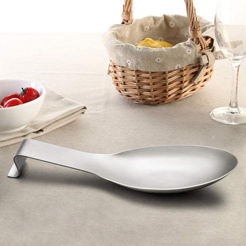 LIANYU Stainless Steel Spoon Rest, Heavy Duty Spatula Ladle Holder, Dishwasher Safe