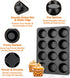 TeamFar Muffin Pan, 12 Cup Cupcake Baking Pan with Stainless Steel Core & Nonstick Coating, Oven Safe
