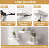 8inch (Set 3, 8x8) Fixwal Floating Shelves for Wall, Small White Shelves Wall Mounted Shelf for Bathroom, Living Room