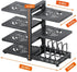 Heavy Duty 7-Tier Pots and Pans Organizer Rack for Kitchen Cabinet Storage, Adjustable Under Cabinet (Black)
