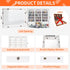 300PCS (White,10"*7.85"*2.2") MACEVIA Shake Away Your Anxiety Mini Bookshelf, Miniature Bookshelf Decor with Mini
