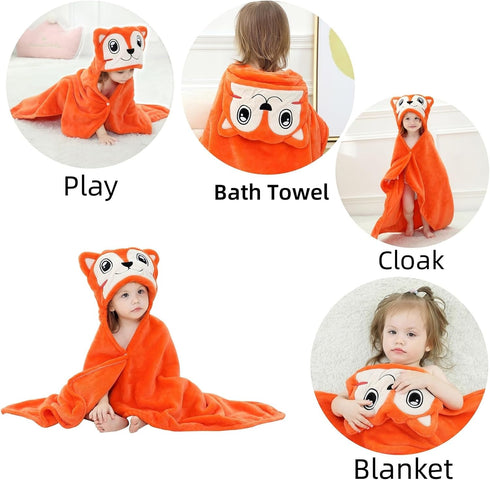 Arkwida Cozy Wearable Blanket Hoodie for Kids Toddlers Hooded Towels Soft Wearable Throw Blanket Hoodie for Boys Girls