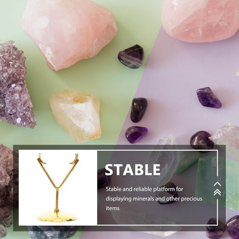 Kichvoe Metal Display Stand Holder, Easel Stands for Gemstones, Minerals, Plates, Crystals, Collectibles