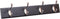 BIRDROCK HOME Oval Hook Coat and Hat Rack, 4 Hooks, Wall Mount, Black Finish