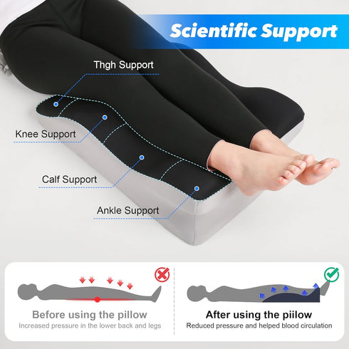 Aduken Reading Pillow for Bed, Adult Memory Foam Ergonomic Back Support Pillow for Sitting up, Prone Pillow Face Down