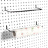 Extendable Paper Towel Holder for Pegboard, Fits Any Standard Pegboard, 2 Packs, Black
