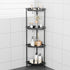 ODesign 4 Tier Corner Shower Caddy,Corner Shelf Stand for Living Room Bedroom